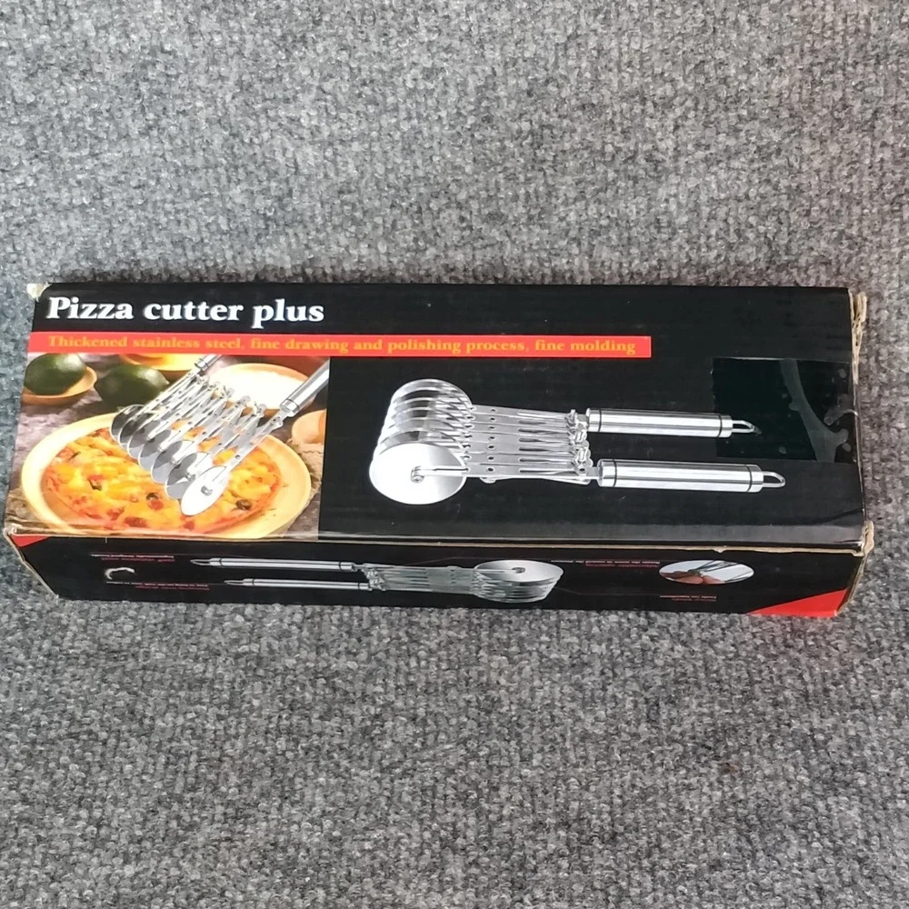 5 Wheel Pastry Cutter Stainless Steel Adjustable Dough Cutter Pizza Slicer